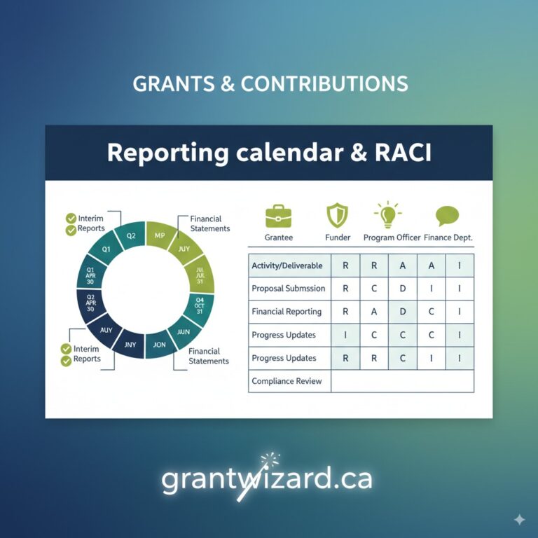 Reporting calendar & raci